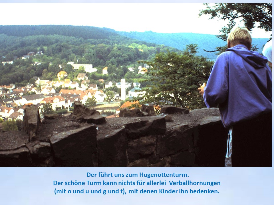 1990 Blick vom Hugenottenturmr Karlshafen